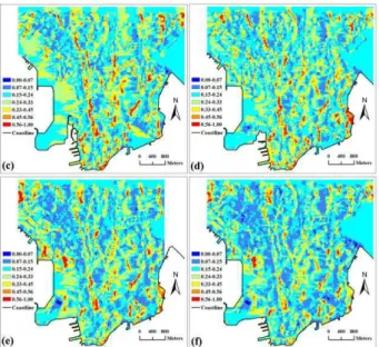 Figure 8. Comparison between simulated and actual spatial  pattern of LST in 2009 