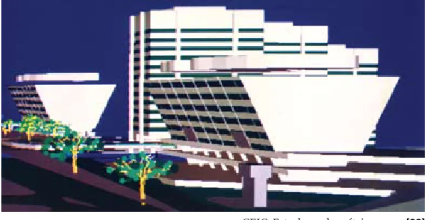 Foto da maquete com composição do conjunto.