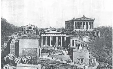 Figura  197: Acrópole  restaurada.  Imagem  ilustrativa  do  artigo  intitulado Acrópole  de Athenas.