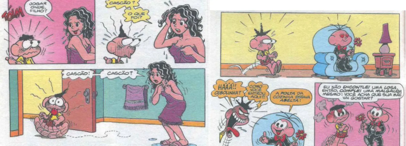 Figura 29 – Quadrinhos dos anos 2000 – observe as expressões de raiva e espanto da personagem