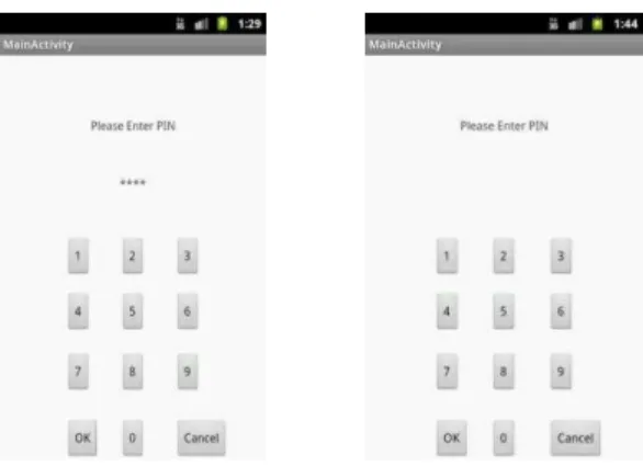 Figure 2: Snapshots of Mobile A PPLICATION