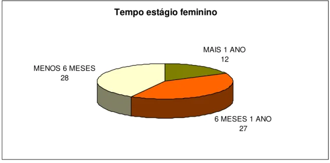 Figura 14 – Tempo estagiando feminino 