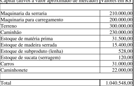 Figura 4: ativos da empresa. 