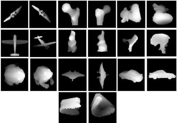 Figure 7 .Sample real range images used for our experimentation. 