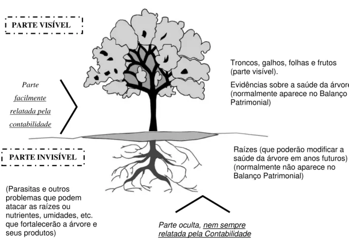 Figura 2.2: Figura representativa da metáfora da árvore de Edvinsson e Malone (1998)  Fonte: Marion (2005) 