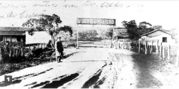 Foto 06 – Entrada de Vila Conceição antigo núcleo que deu origem à cidade, 1928. Este  caminho corresponde à Av