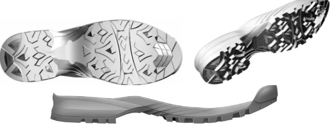 Fig 13: The final shape of the sole in 3 D 