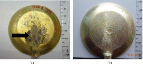 Fig. 9.  Effect of (a) incomplete burnout and (b) sufficient burnout process on the casting surface  E