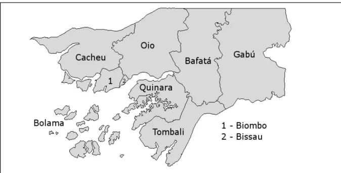 Figura 6 – Divisão Administrativa da Guiné-Bissau (Regiões).