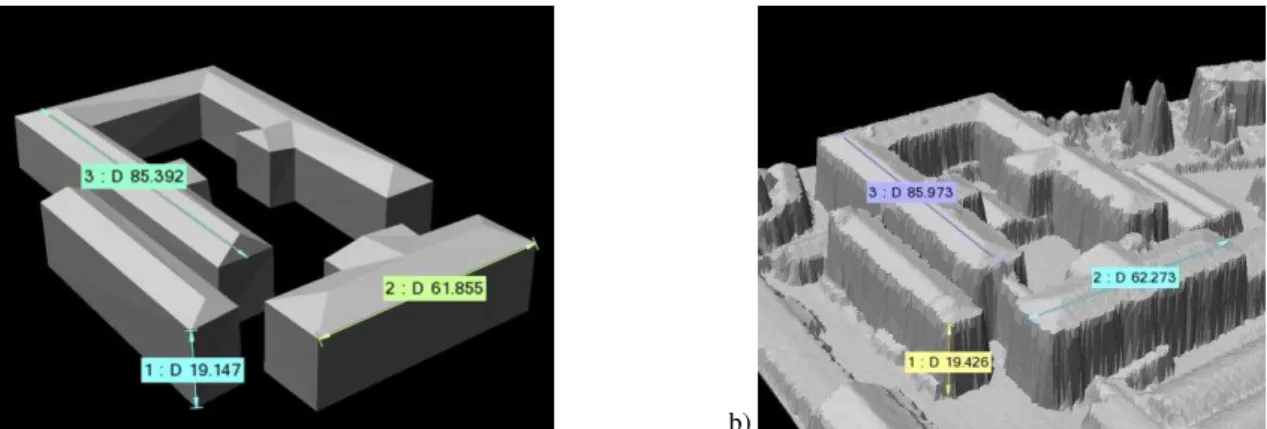 Figure  5.  3D  photogrammetric  modelling  of  buildings  from  both  vertical  and  oblique  historical  images  (a)