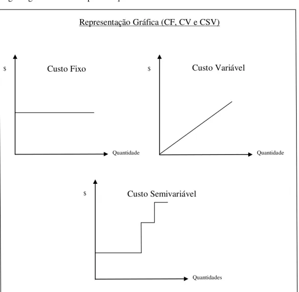 Figura 01 – Representação Gráfica (CF, CV e CSV)  Fonte: elaboração própria com base em Crepaldi (2009) 