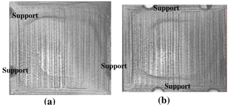 Fig. 8. Amplitude scan traces of fully cured LY/HY5052-carbon fibre  composite panels cured at 100 °C using PTFE moulds: (a) conventional  thermal method (actual cure cycle = 3 hours), (b) microwave method (actual 
