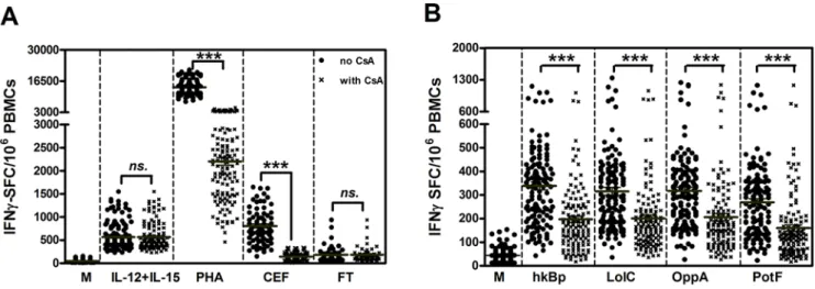Figure 2). The results revealed that the continual increase of the average values of specific (CsA sensitive) IFN-c spots in response to B