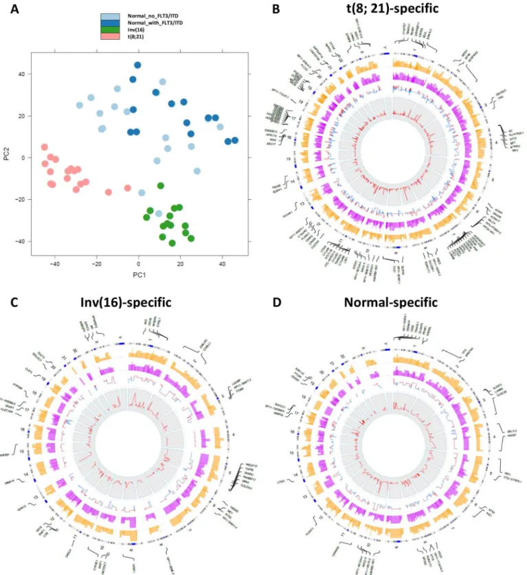 Fig 2. Differentially expressed genes characterize different cytogenetic abnormalities