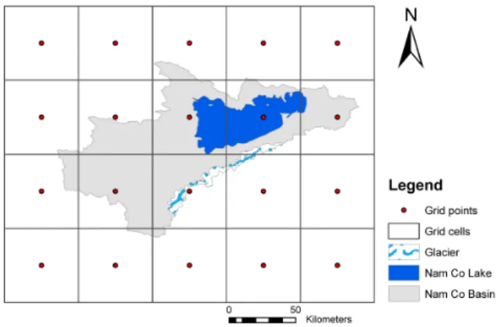 Fig. 2. Simplified spatial distribution of modelling units and climate grid cells.