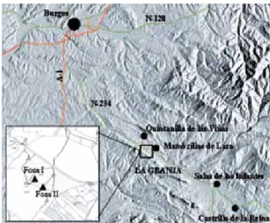 Fig. 1. Localización del paraje de La Granja y de los municipios mencio- mencio-nados en el texto