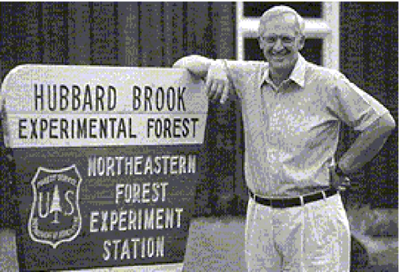 Fig. 1.  Gene Likens at the Hubbard Brook Experimental Forest. 