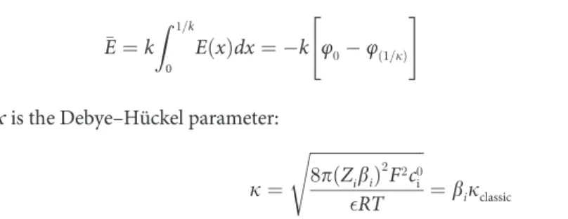 Table 3. The average dipole moment of ith cation species in diffuse layer.