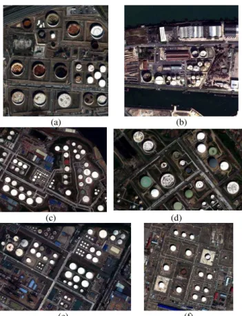 Figure 5. GeoEye-1 dataset, test images #1-#6 are shown in   (a)-(d), respectively. 