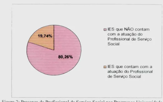 Figura 2: Presença de Profissional de Serviço Social nos Programas Universidade Aberta à Terceira Idade das IES do Brasil.