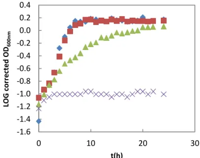 Figure 26 - Ma.aq  growth curve of copper ion stress followed during 24h. Legend:  0.2 nM CuSO 4