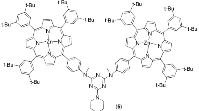 Figure 3.7: Structure of N-methyl bis-(3,5-di-tert-butylphenyl-porphyrin) zinc (II) dimer (5) 