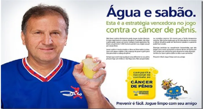 Figura 2- Campanha da Sociedade Brasileira de Urologia de combate ao câncer de penis.