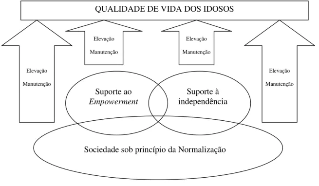 Figura 5: Relação entre quatro elementos do princípio de Bem-Estar do Idoso 