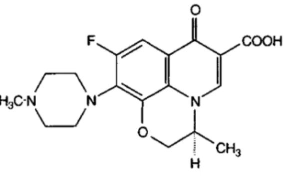Figure 1.3  –  Structure of levofloxacin . 