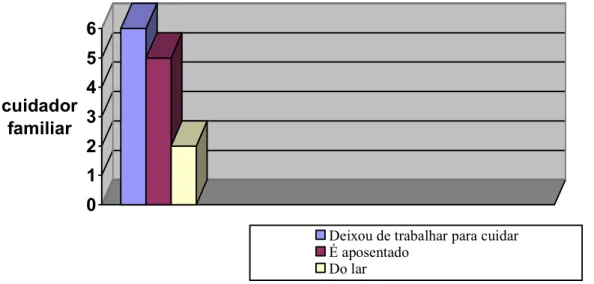 Gráfico 1 - Situação ocupacional  do cuidador que não trabalha fora - Florianópolis, 2007 
