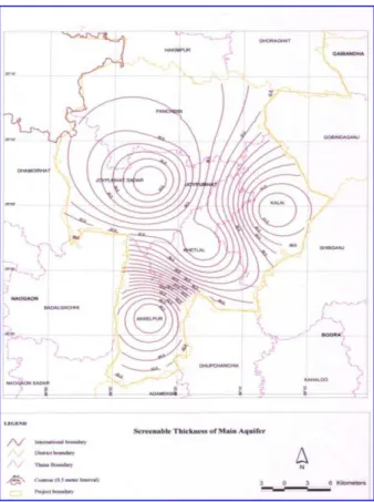 Figure 1: Screenable Thickness of Main Aquifer 