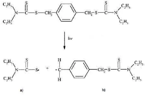 Figura  2-9 - Estrutura molecular do XDT e a respectiva decomposição 