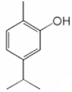 Figure 1.3 –  Molecular structure of carvacrol. 
