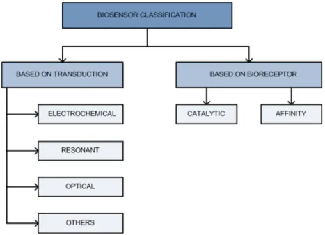 Figure 1.2 Biosensor classification. 