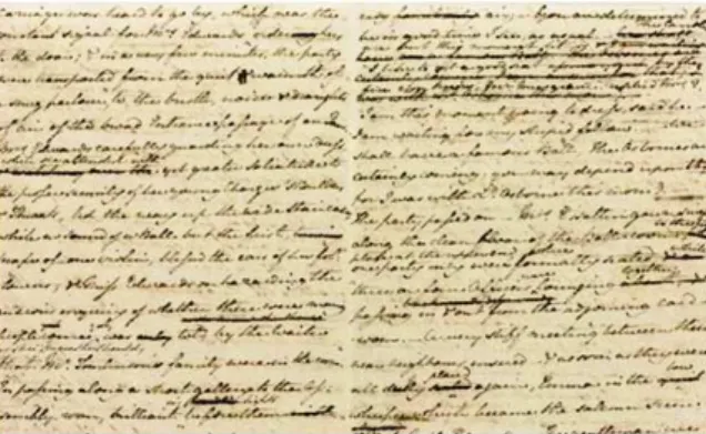 Figura 4. Manuscrito de he Watsons com amostra da escrita de Jane Austen.  Fonte:  