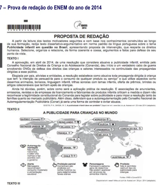 Figura 7 – Prova de redação do ENEM do ano de 2014