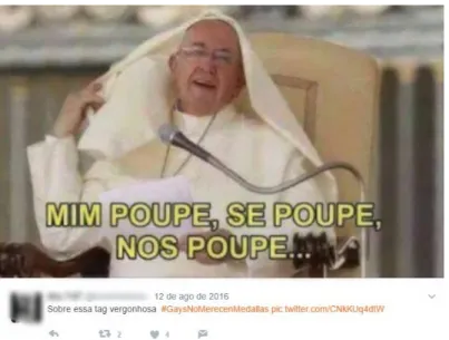 Figura 5 – Tuíte com meme “mim poupe” 