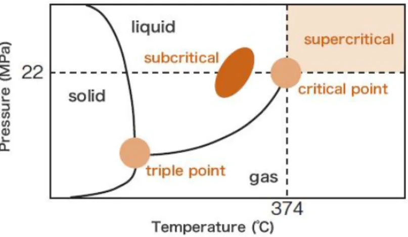 Figure 1.25 - Phase diagram of water. [81] 