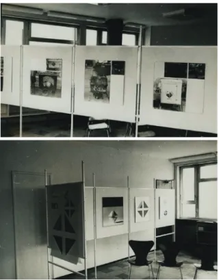 Fig. 4  Logotipo do Quarto Centenário  em exposição no Studium  Generale, 1964. (foto Instituto  Memória Gráfica Brasileira)