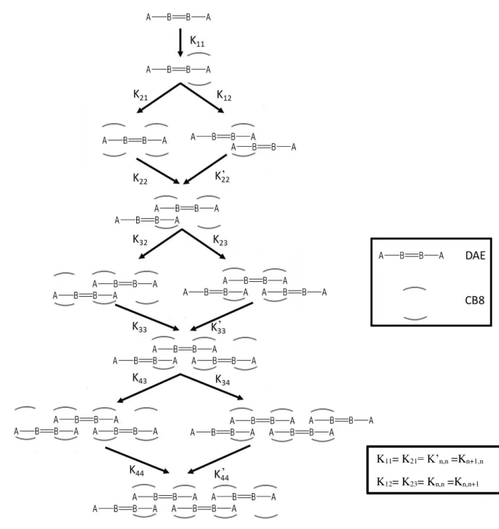 Figure 2.16 Schematic figure of supramolecular polymerization using PF7 as monomer units