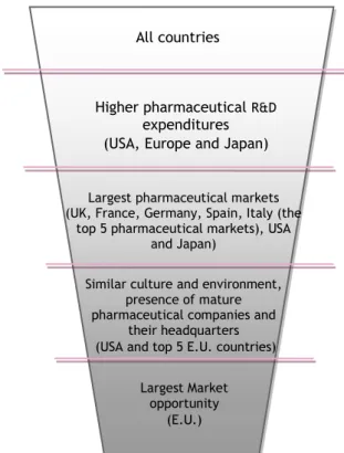 Figure 5.1 – The options to market selection 