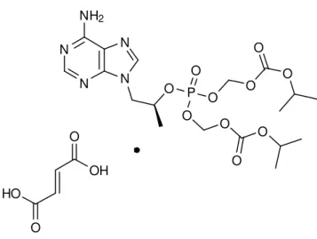 Figura 4 - Estrutura do Tenefovir disoproxil fumarato (8). 