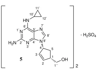 Figura 8 - Estrutura do sulfato de abacavir (Ziagen ® ). 