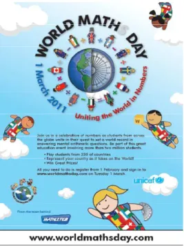 Figura  I.  8–  Poster  a  anunciar  o  evento  WorldMathDay 