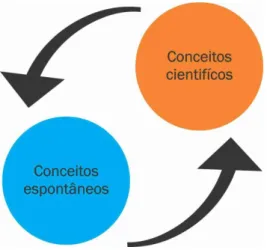 FIGURA 2 – Conceitos espontâneos/conceitos científicos