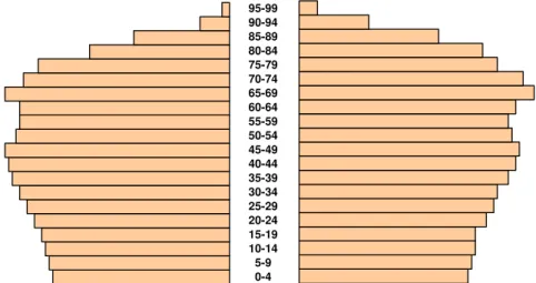 Gráfico 0.2. Pirâmide Etária, Europa, 2050 (Eurostat: 2008)