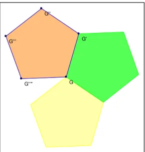 Figura 3.13. – Pavimentação com hexágonos; Tarefa 2; Grupo B  Figura 3.12. – Tentativa de pavimentação com pentágonos; Tarefa 2; Grupo B 