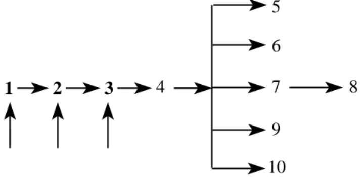 Figure 0.1: Reading paths, and three possible entry points.