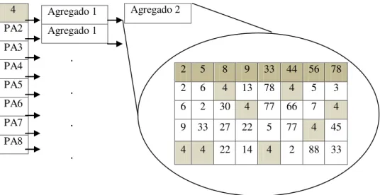 Figura 2.11 - Representação do Vector de agregados 