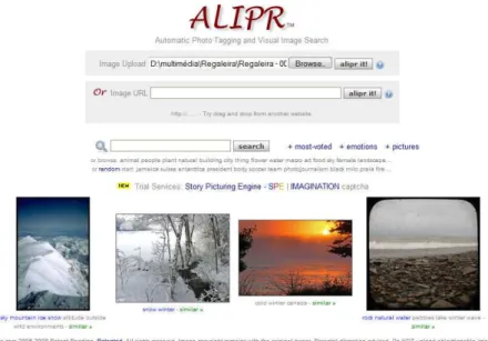 Figura 3.3: ALIPR - Aplicação na Web para anotação de novas imagens.